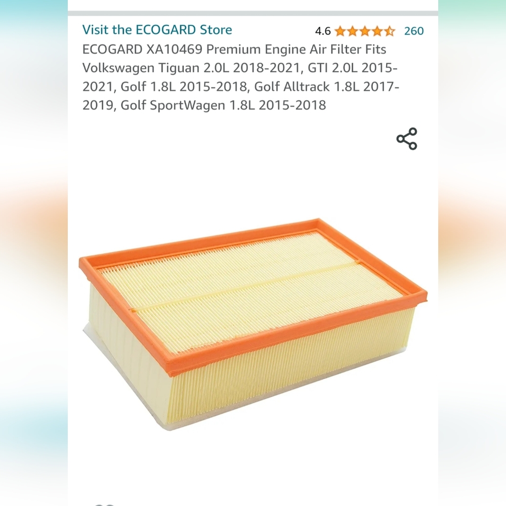 ECOGARD Auto Premium Air Filter XA10469 - Picture 5 of 11